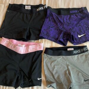 (4) Nike Pro 3” Shorts
